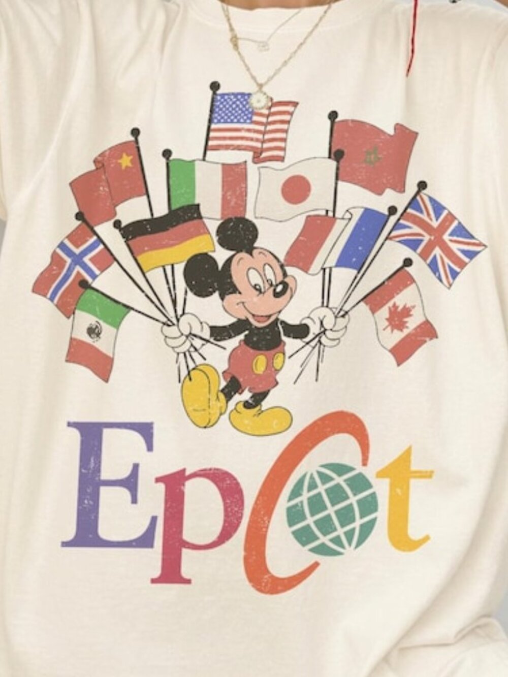Epcot Mickey Flags Shirt, World Tour Tee - Picture 2 of 4